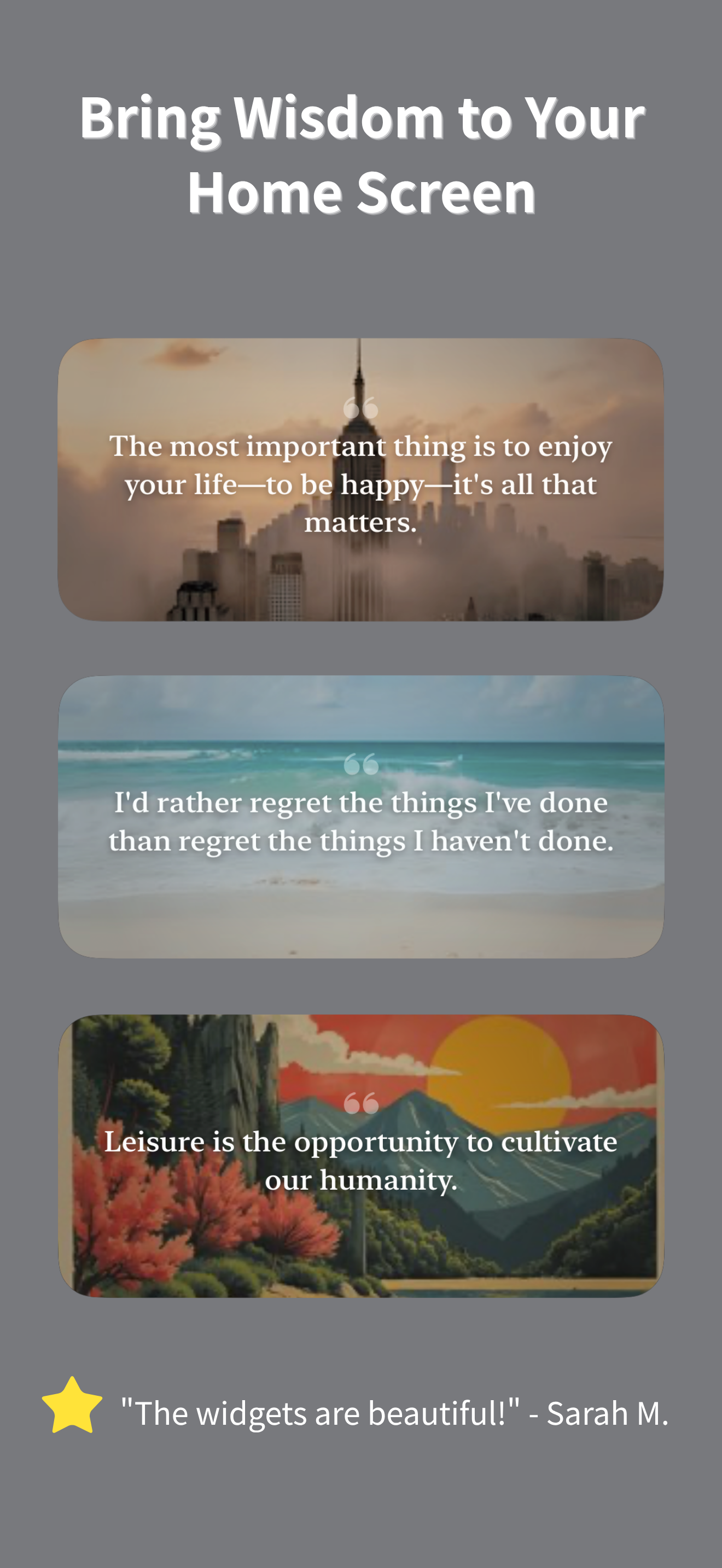 Home Screen Widgets